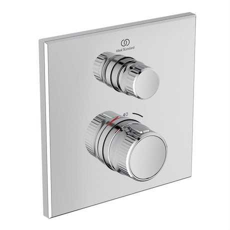 Ideal Standard Ceratherm Navigo Built In Thermostatic 1 Outlet Square Shower Mixer - Chrome - A7301AA