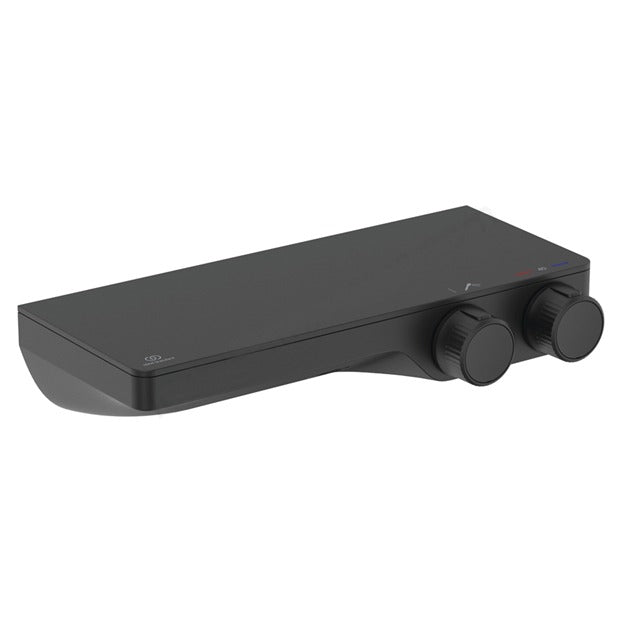 Ideal Standard Ceratherm S200 Exposed Thermostatic Shelf Shower Mixer Valve - Silk Black - A7329XG - TAP 'N' SHOWER