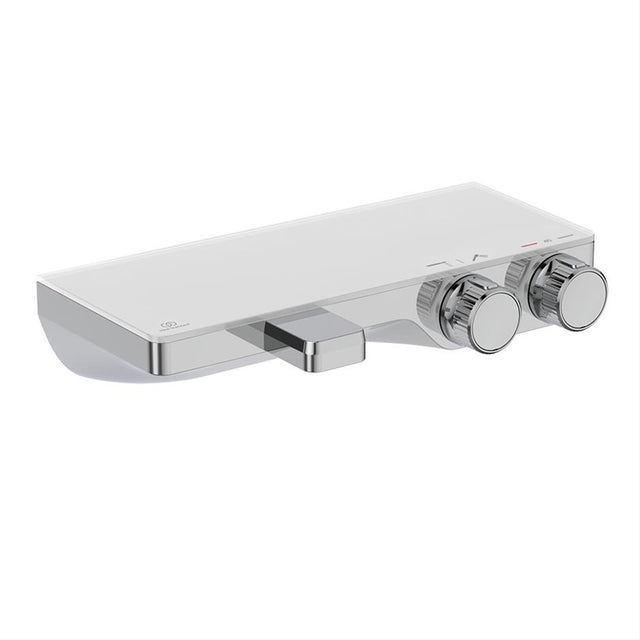 Ideal Standard Ceratherm S200 Exposed Thermostatic Wall Mounted Shelf Bath Shower Mixer - Chrome - A7330AA