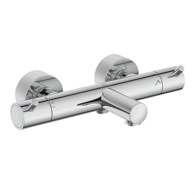 Ideal Standard Ceratherm T125 Exposed Thermostatic Wall Mounted Bath Shower Mixer - Chrome - A7588AA