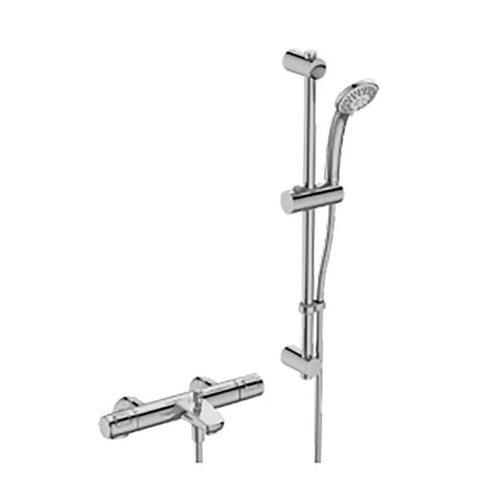 Ideal Standard Ceratherm T25 Rim Mounted Exposed Chrome Thermostatic Bath Shower Mixer Pack - A7698AA