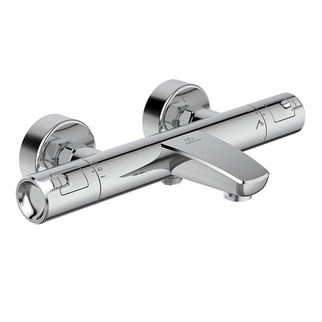 Ideal Standard Ceratherm T50 Exposed Thermostatic Wall Mounted Bath Shower Mixer Pack - Chrome - A7697AA