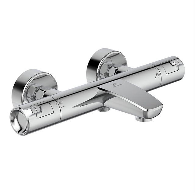 Ideal Standard Ceratherm T50 Exposed Thermostatic Wall Mounted Bath Shower Mixer Pack - Chrome - A7697AA