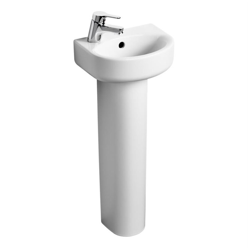 Ideal Standard Concept Arc Cloakroom Basin With Overflow 350mm - White - E798801 - TAP 'N' SHOWER