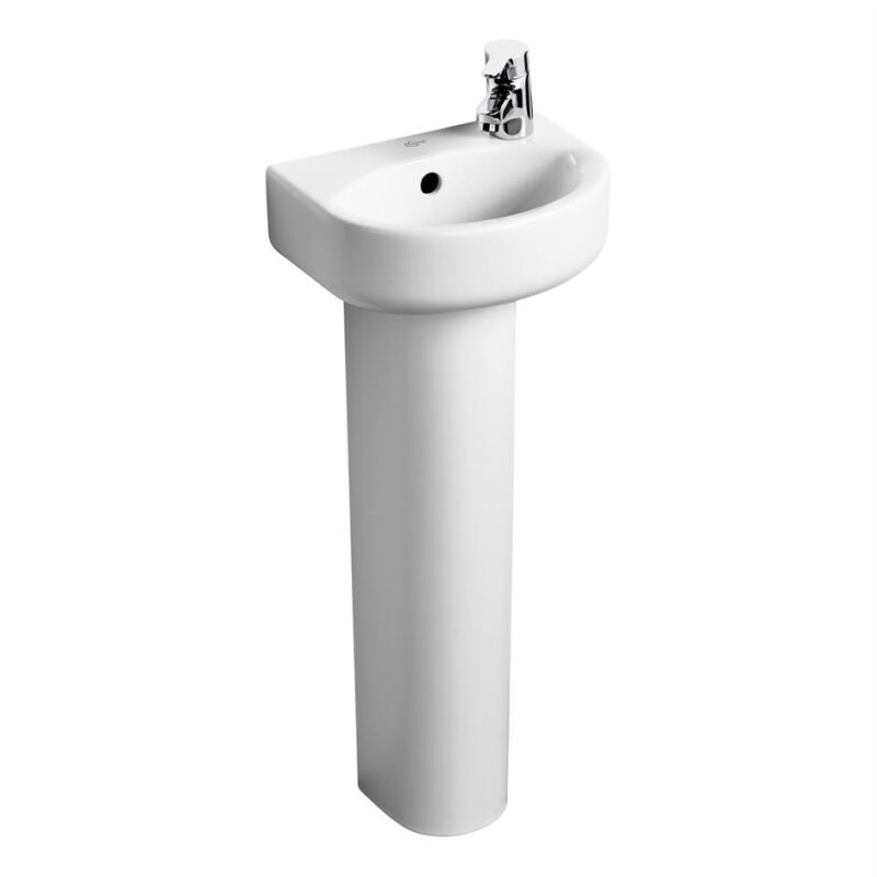 Ideal Standard Concept Arc Cloakroom Basin With Overflow 350mm - White - E798901 - TAP 'N' SHOWER