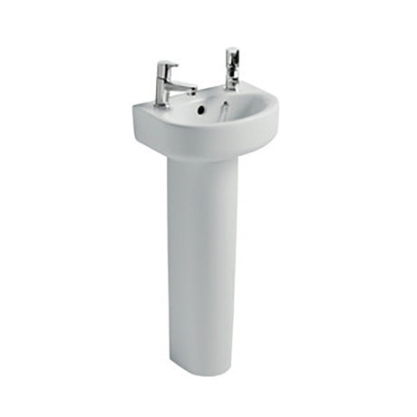 Ideal Standard Concept Arc Hand Rinse Washbasin 2 Tapholes With Overflow And Chainstay Hole 35cm - White - E793201