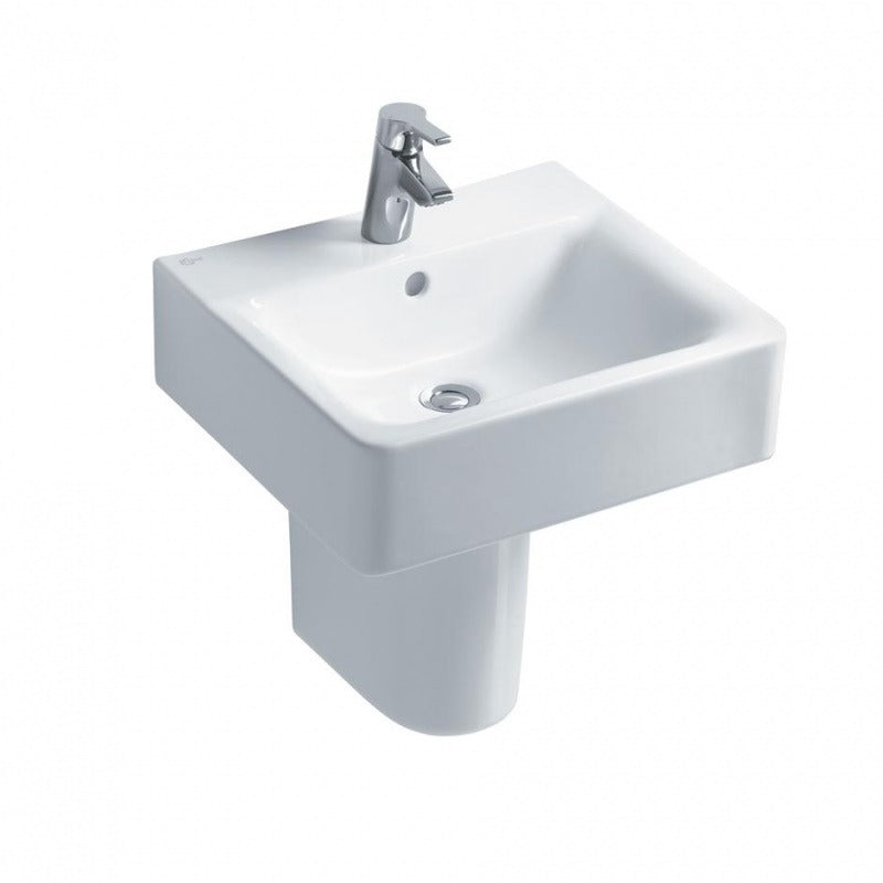 Ideal Standard Concept Cube 550mm White 1 Tap Hole Basin - E784201