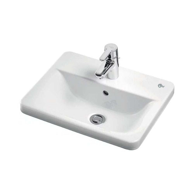 Ideal Standard Concept Cube 580mm Wide 1 Tap Hole Countertop Basin - E