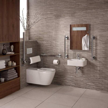Ideal Standard Concept White Wall Hung Disabled Toilet and 400mm Basin