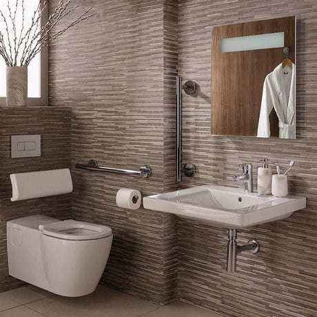 Ideal Standard Concept White Wall Hung Disabled Toilet and 600mm Basin