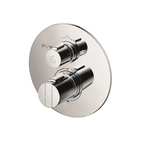 Ideal Standard Concept Easybox Slim Built-in Bath Shower Mixer Round Faceplate - Chrome - A5879AA