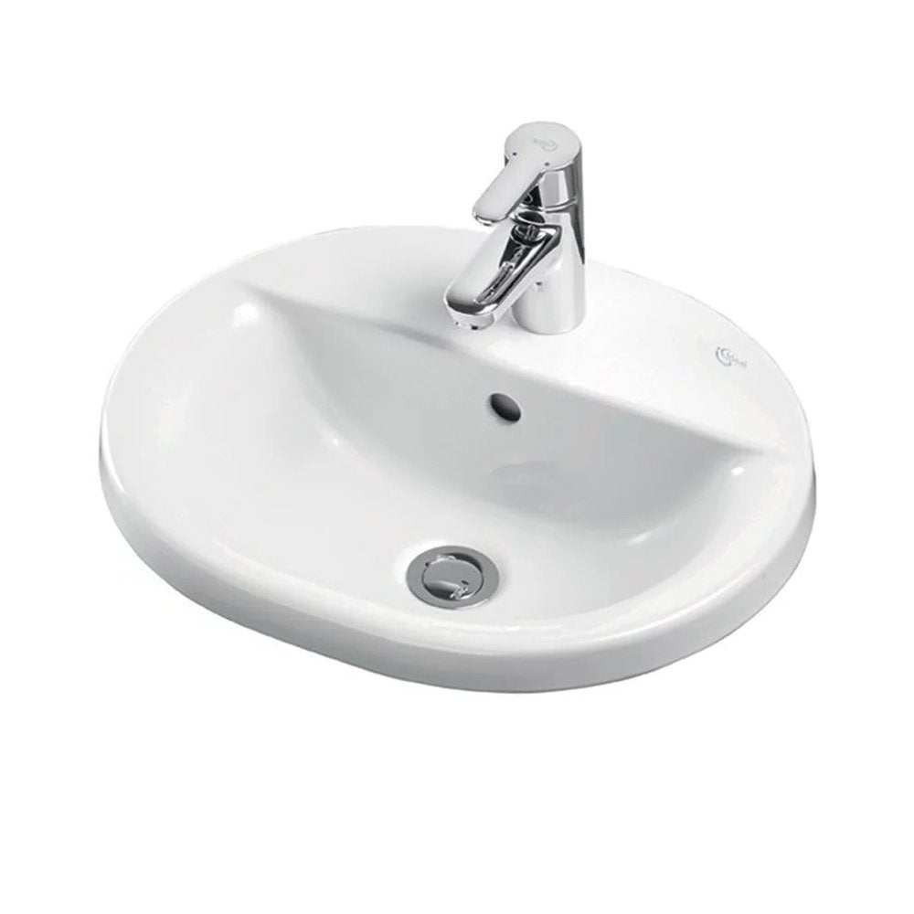 Ideal Standard Concept Oval 550mm Wide 1 Tap Hole Countertop Basin - E