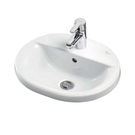Ideal Standard Concept Oval 550mm Wide 1 Tap Hole Countertop Basin - E