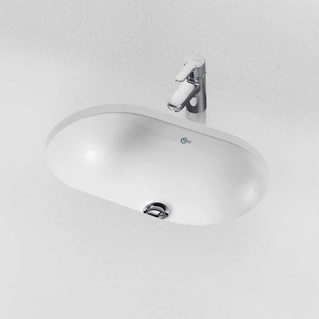 Ideal Standard Concept Oval 550mm Wide Under-Countertop Basin - E50200