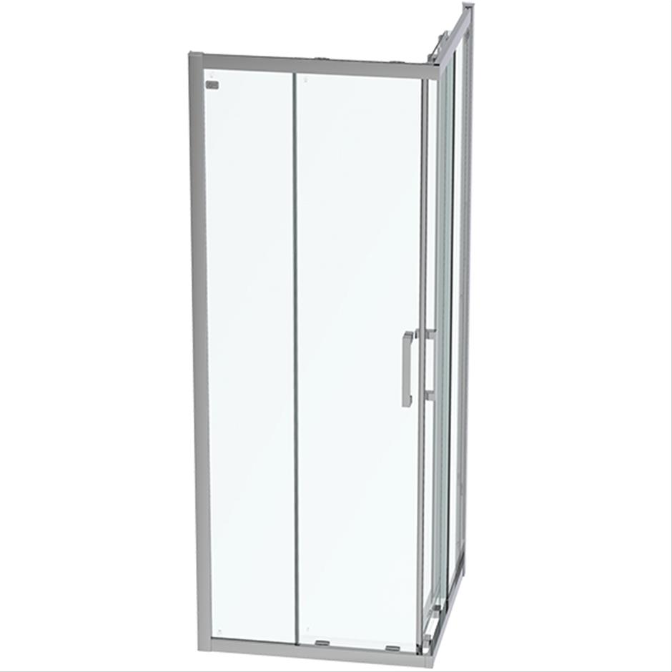Ideal Standard Connect 2 Corner Entry Enclosure with Idealclean Clear Glass 800mm - Bright Silver - L0073EO