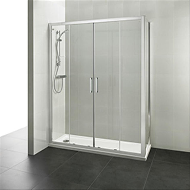 Ideal Standard Connect 2 Door Slider with Idealclean Clear Glass 1500mm - Bright Silver - K9427EO