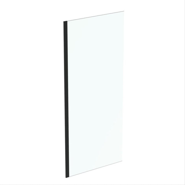 Ideal Standard Connect 2 Wetroom Panel With Idealclean Clear Glass 900mm - Silk Black - K9377V3