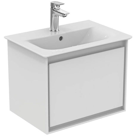 Ideal Standard Connect Air 1 Drawer Wall Hung Vanity Unit Only 500mm - Gloss White/Matt Grey - E0817KN - TAP 'N' SHOWER