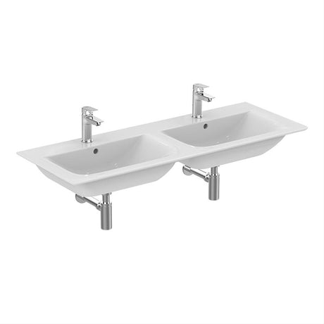 Ideal Standard Connect Air 124cm Double Vanity Washbasin - White - E027301