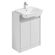 Ideal Standard Connect Air 2 Doors Floor Standing Semi Countertop Unit Only 600mm Wide - Gloss White / Matt White - E0837B2 - TAP 'N' SHOWER
