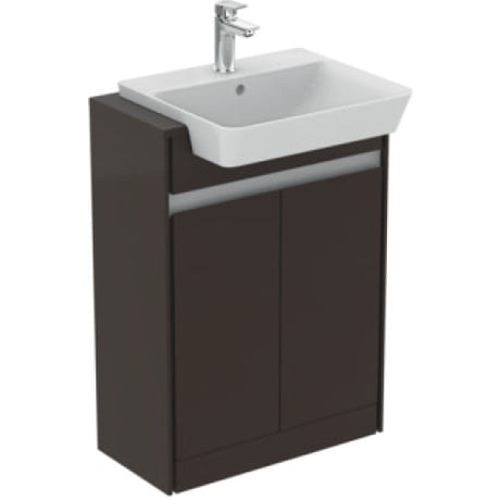Ideal Standard i.life Floor standing Guest Washbasin Unit with 1 Door - Grey Matt - T5005NG - TAP 'N' SHOWER
