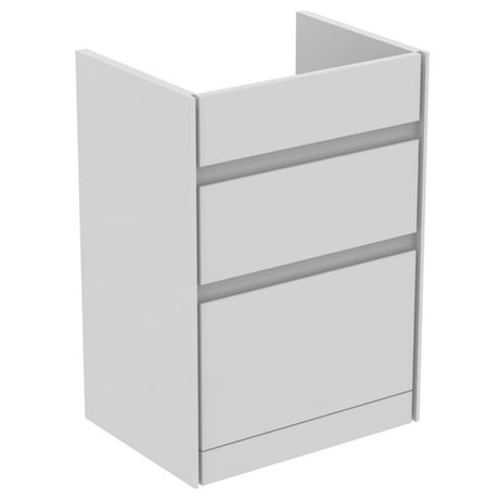 Ideal Standard Connect Air 2 Drawers Floor Standing Vanity Unit Only 600mm Wide - Gloss White / Matt Grey - E0836KN - TAP 'N' SHOWER