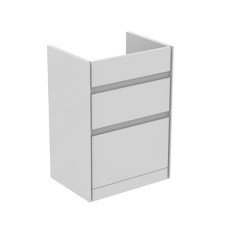 Ideal Standard Connect Air 2 Drawers Floor Standing Vanity Unit Only 600mm Wide - Gloss White / Matt White - E0836B2 - TAP 'N' SHOWER