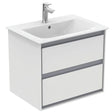 Ideal Standard Connect Air 2 Drawers Wall Hung Vanity Unit Only 600mm - Gloss White/matt White - E0818B2 - TAP 'N' SHOWER