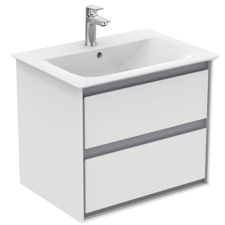 Ideal Standard Connect Air 2 Drawers Wall Hung Vanity Unit Only 600mm - Gloss White/matt White - E0818B2 - TAP 'N' SHOWER