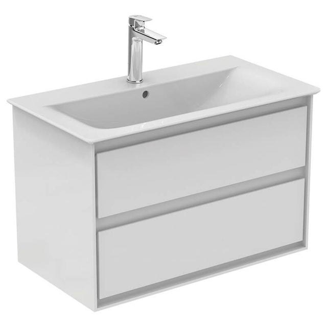 Ideal Standard Connect Air 2 Drawers Wall Hung Vanity Unit Only 800mm - Gloss White/matt White - E0819B2 - TAP 'N' SHOWER