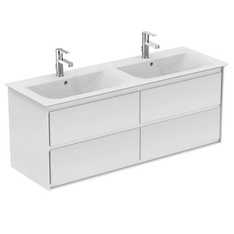 Ideal Standard Connect Air 4 Drawers Wall Hung Vanity Unit Only 1200mm - Gloss White / Matt White - E0822B2 - TAP 'N' SHOWER
