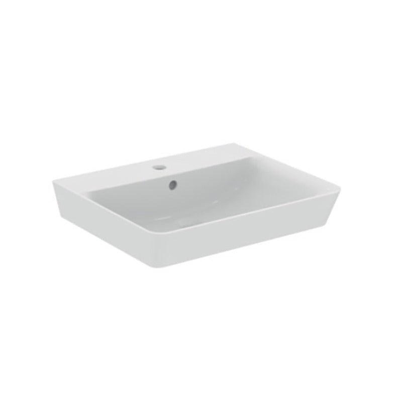 Ideal Standard Connect Air Cube 1 Taphole Washbasin 55cm - White - E076701 - TAP 'N' SHOWER