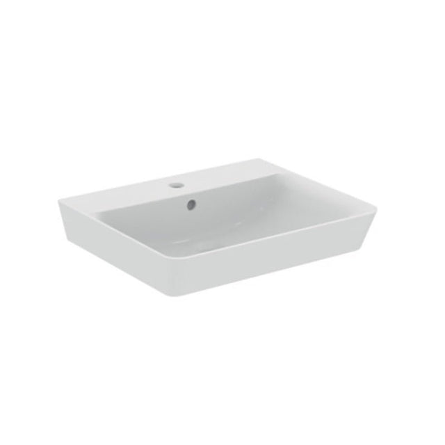 Ideal Standard Connect Air Cube 1 Taphole Washbasin 55cm - White - E076701 - TAP 'N' SHOWER