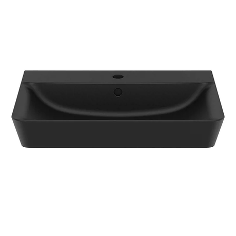 Ideal Standard Connect Air Cube Wall Mounted Basin 600mm - Silk Black - E0298V3 - TAP 'N' SHOWER