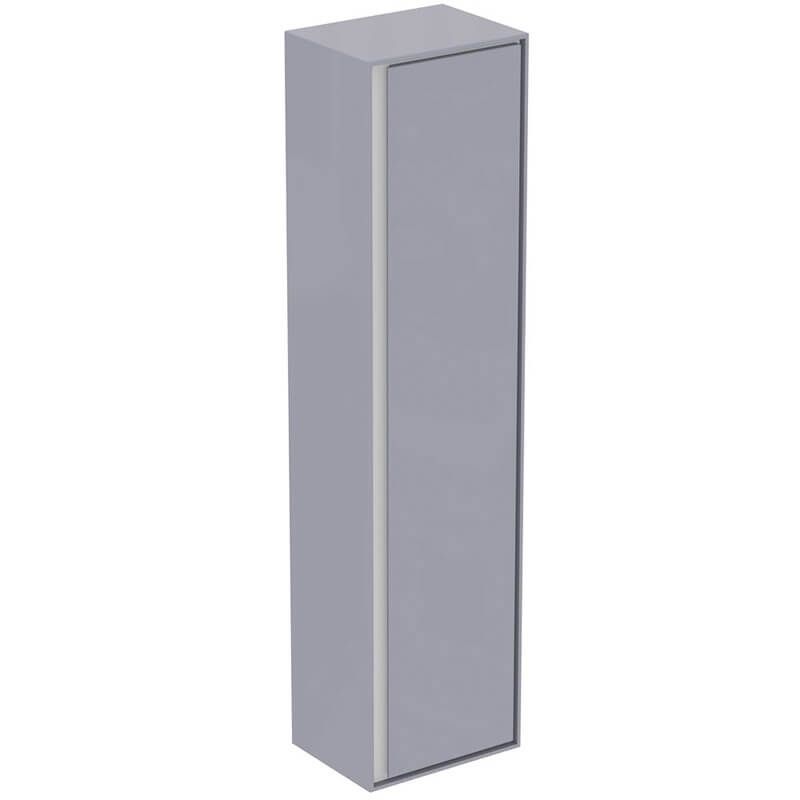 Ideal Standard Connect Air Wall Hung Half Column Unit 1 Door 400mm Wide - Gloss Grey / Matt White - E0834EQ - TAP 'N' SHOWER