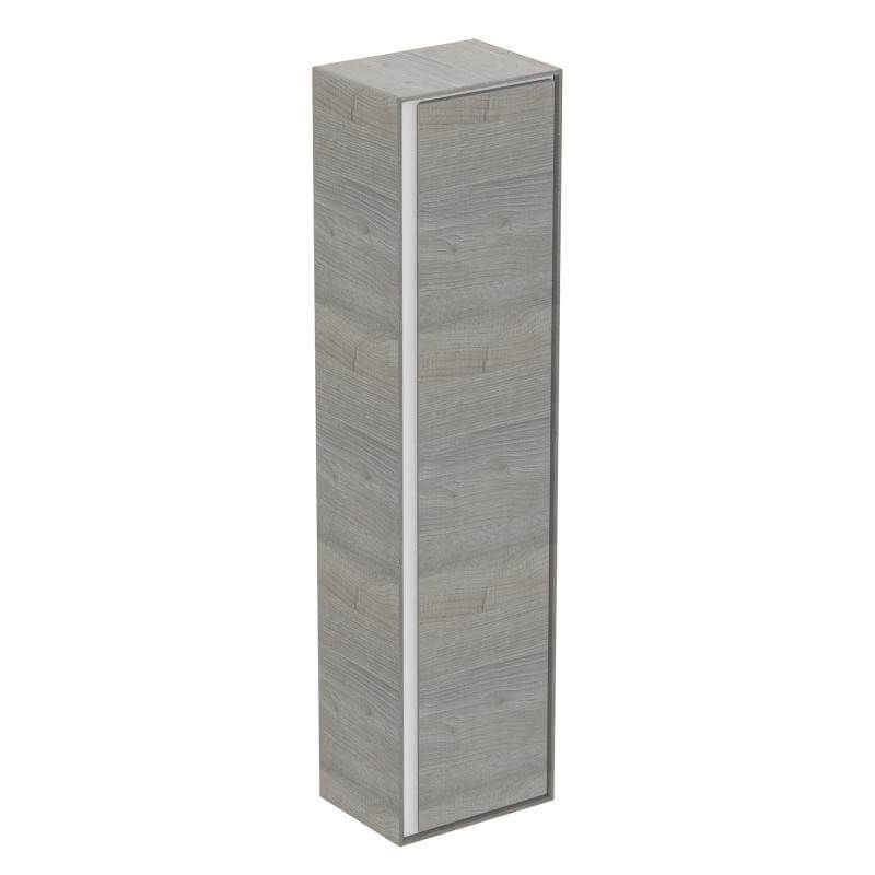 Ideal Standard Connect Air Wall Hung Half Column Unit 1 Door 400mm Wide - Light Grey Wood / Matt White - E0834PS - TAP 'N' SHOWER