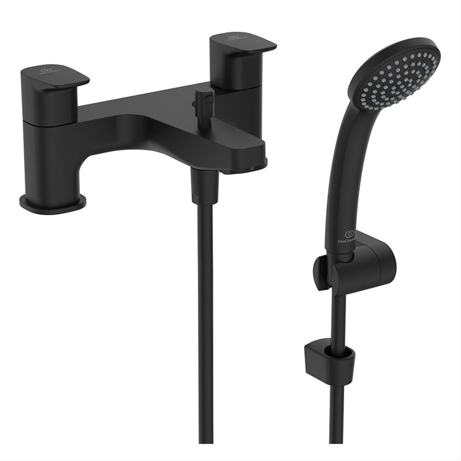 Ideal Standard Edge Ceraplan Dual Control Bath Shower Mixer - Silk Black - BD265XG