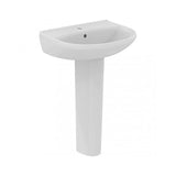 Ideal Standard Eurovit 1 Tap Hole 550mm Basin & Pedestal in a Box - White - E254701 - TAP 'N' SHOWER