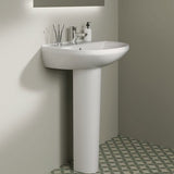 Ideal Standard Eurovit 1 Tap Hole 550mm Basin & Pedestal in a Box - White - E254701 - TAP 'N' SHOWER