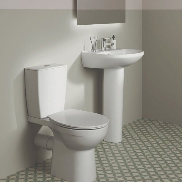 Ideal Standard Eurovit 1 Tap Hole 550mm Basin & Pedestal in a Box - White - E254701 - TAP 'N' SHOWER