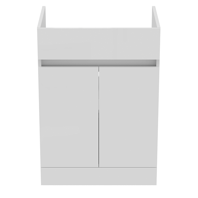 Ideal Standard Eurovit+ 2 Door Floor Standing Vanity Unit w/ Basin 600mm - Gloss White - E3515WG - TAP 'N' SHOWER