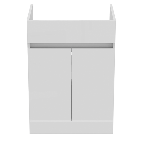 Ideal Standard Eurovit+ 2 Door Floor Standing Vanity Unit w/ Basin 600mm - Gloss White - E3515WG - TAP 'N' SHOWER