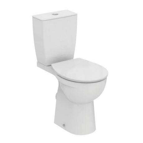 Ideal Standard Eurovit+ Close Coupled Raised Height Toilet Pan With 6/4l Cistern and Soft Close Seat - White - E218401 - TAP 'N' SHOWER