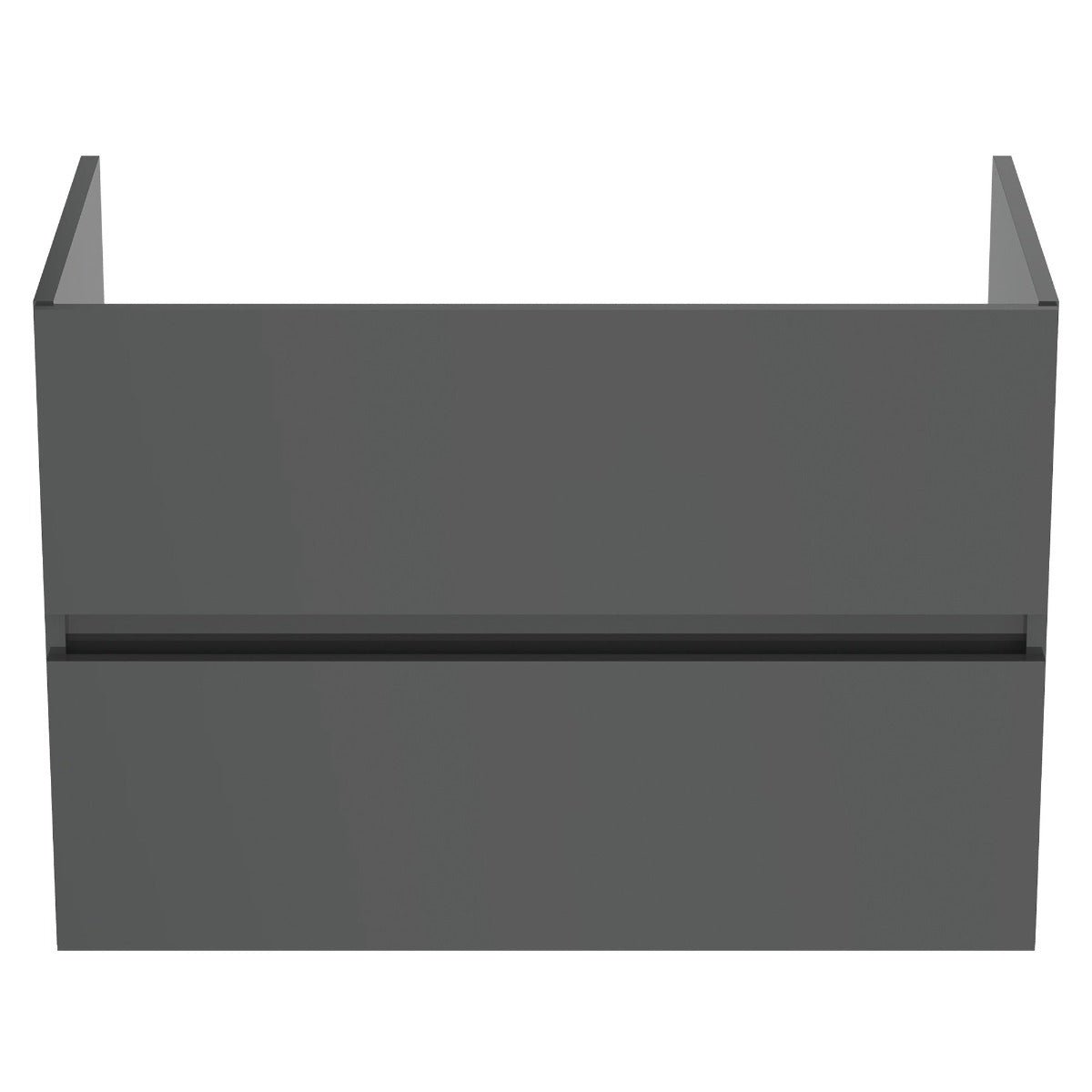 Ideal Standard Eurovit+ Wall Mounted Vanity Unit w/ 2 Drawers and Inlcuded Basin 800mm - Mid Grey - E3596TI - TAP 'N' SHOWER