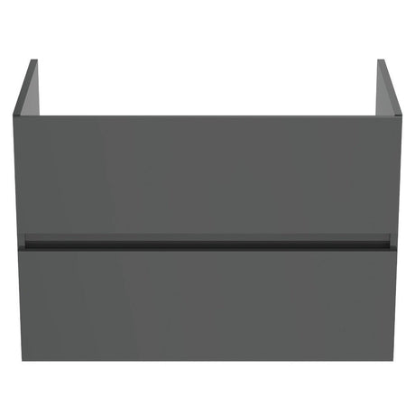Ideal Standard Eurovit+ Wall Mounted Vanity Unit w/ 2 Drawers and Inlcuded Basin 800mm - Mid Grey - E3596TI - TAP 'N' SHOWER