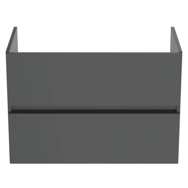 Ideal Standard Eurovit+ Wall Mounted Vanity Unit w/ 2 Drawers and Inlcuded Basin 800mm - Mid Grey - E3596TI - TAP 'N' SHOWER