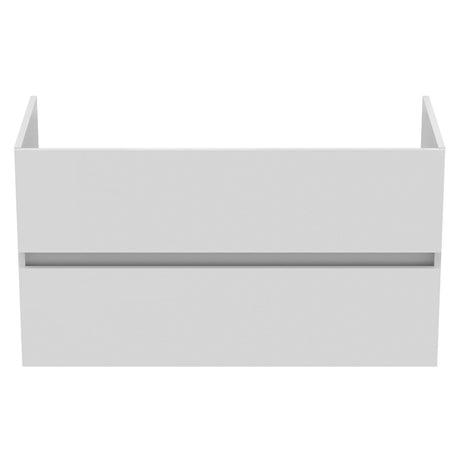Ideal Standard Eurovit+ Wall Mounted Vanity Unit w/ 4 Drawers and Inlcuded Basin 1200mm - Flint Hickory - E3599Y9 - TAP 'N' SHOWER