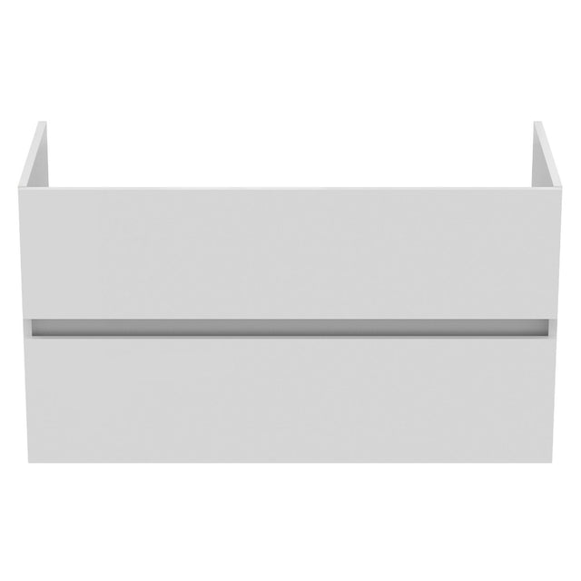 Ideal Standard Eurovit+ Wall Mounted Vanity Unit w/ 4 Drawers and Inlcuded Basin 1200mm - Flint Hickory - E3599Y9 - TAP 'N' SHOWER
