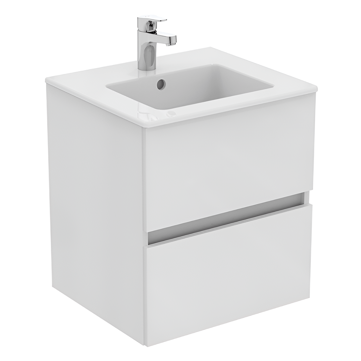 Ideal Standard Eurovit+ Wall Mounted Vanity Unit with 2 Drawers 500mm - Gloss White - R0256WG - TAP 'N' SHOWER