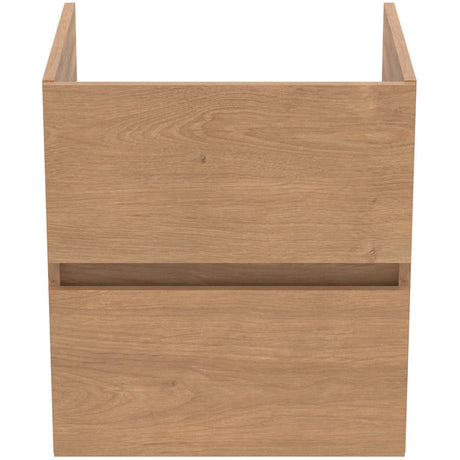 Ideal Standard Eurovit+ Wall Mounted Vanity Unit with 2 Drawers 500mm - Natural Oak - R0256Y8 - TAP 'N' SHOWER